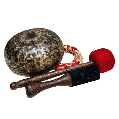 [rare Find], [kopre], Buddhist Hand Beaten Singing Bowl, Antique Finishing, [select Accessories]