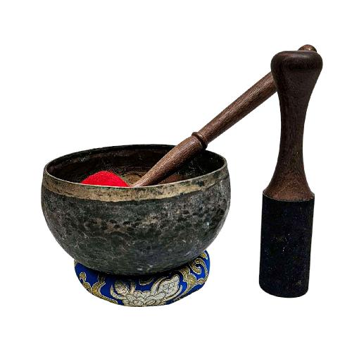 [rare Find], [kopre], Buddhist Hand Beaten Singing Bowl, Antique Finishing, [select Accessories]