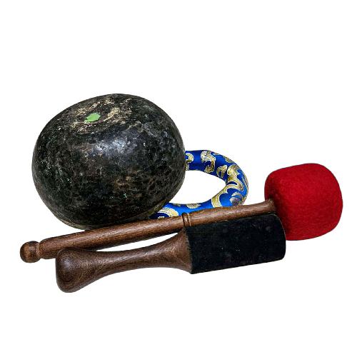 [rare Find], [kopre], Buddhist Hand Beaten Singing Bowl, Antique Finishing, [select Accessories]