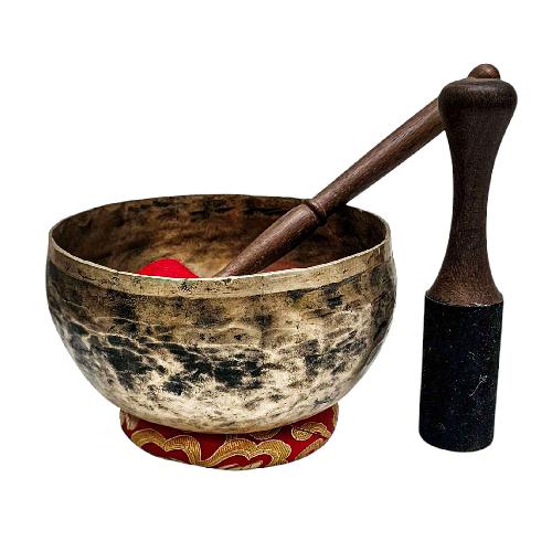 [rare Find], [kopre], Buddhist Hand Beaten Singing Bowl, Antique Finishing, [select Accessories]