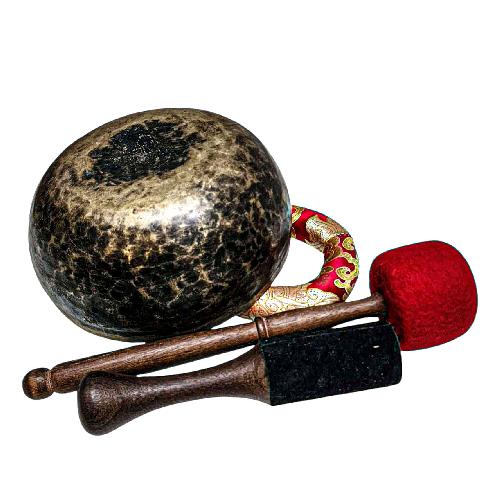 [rare Find], [kopre], Buddhist Hand Beaten Singing Bowl, Antique Finishing, [select Accessories]