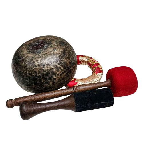 [rare Find], [kopre], Buddhist Hand Beaten Singing Bowl, Antique Finishing, [select Accessories]