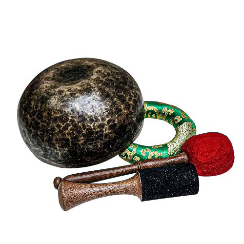 [rare Find], [kopre], Buddhist Hand Beaten Singing Bowl, Antique Finishing, [select Accessories]