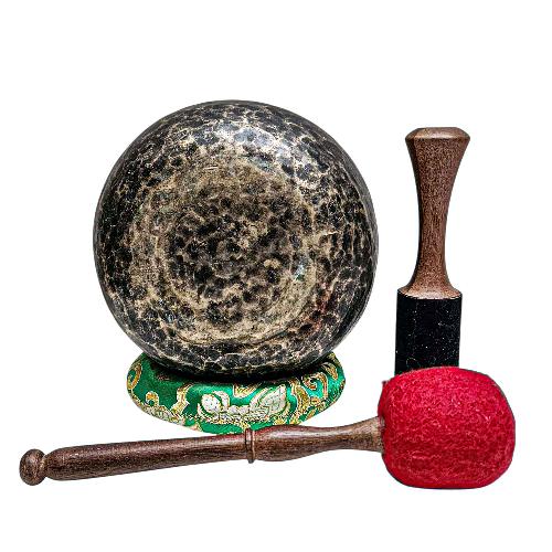 [rare Find], [kopre], Buddhist Hand Beaten Singing Bowl, Antique Finishing, [select Accessories]