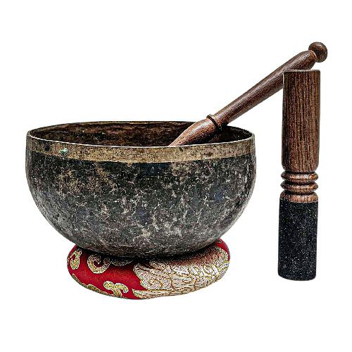 [rare Find], [kopre], Buddhist Hand Beaten Singing Bowl, Antique Finishing, [select Accessories]