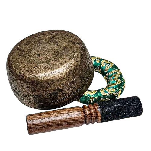 [rare Find], [thadobati], Buddhist Hand Beaten Singing Bowl, Antique Finishing, [select Accessories]