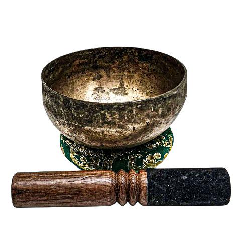 [rare Find], [kopre], Buddhist Hand Beaten Singing Bowl, Antique Finishing, [select Accessories]