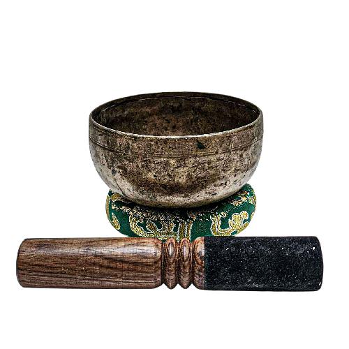 [rare Find], [kopre], Buddhist Hand Beaten Singing Bowl, Antique Finishing, [select Accessories]