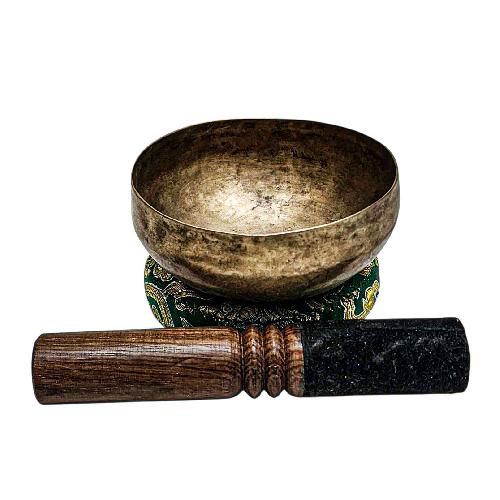 [rare Find], [kopre], Buddhist Hand Beaten Singing Bowl, Antique Finishing, [select Accessories]