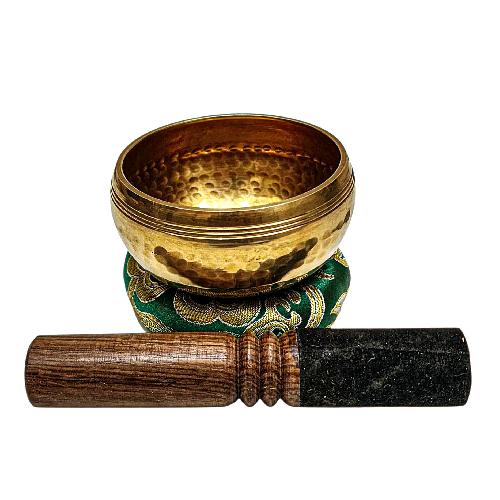 Buddhist Machine Made Singing Bowl, Glossy Finishing, [select Accessories]