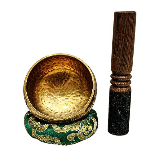 Buddhist Machine Made Singing Bowl, Glossy Finishing, [select Accessories]
