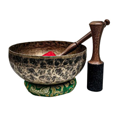 [rare Find], [kopre], Buddhist Hand Beaten Singing Bowl, Antique Finishing, [select Accessories]