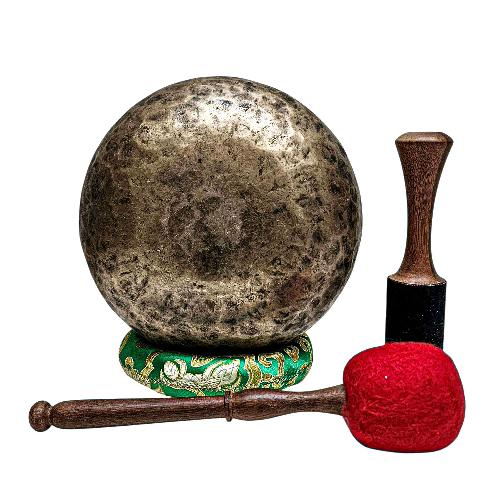 [rare Find], [kopre], Buddhist Hand Beaten Singing Bowl, Antique Finishing, [select Accessories]