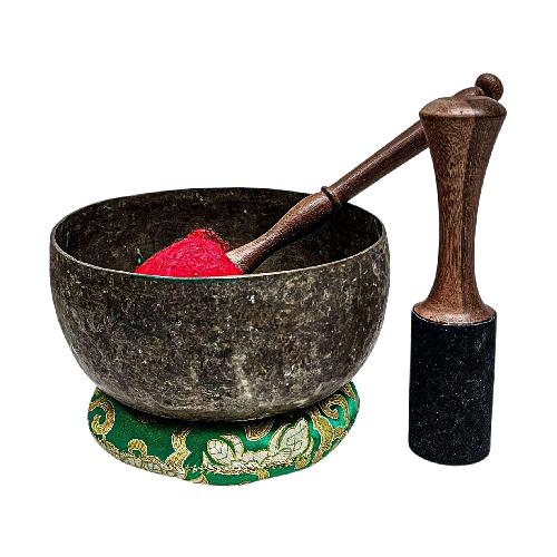 [rare Find], [thadobati], Buddhist Hand Beaten Singing Bowl, Antique Finishing, [select Accessories]
