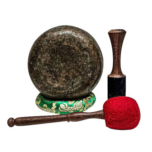 [rare Find], [thadobati], Buddhist Hand Beaten Singing Bowl, Antique Finishing, [select Accessories]