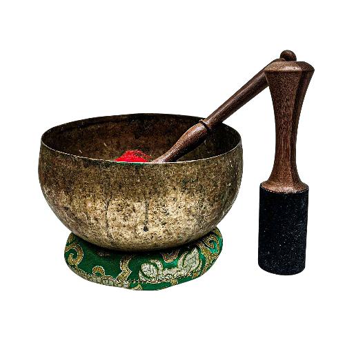 [rare Find], [kopre], Buddhist Hand Beaten Singing Bowl, Antique Finishing, [select Accessories]