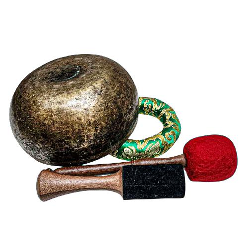[rare Find], [kopre], Buddhist Hand Beaten Singing Bowl, Antique Finishing, [select Accessories]