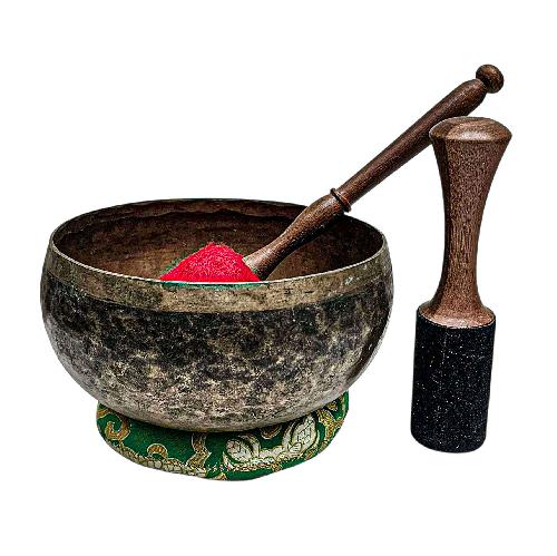 [rare Find], [kopre], Buddhist Hand Beaten Singing Bowl, Antique Finishing, [select Accessories]