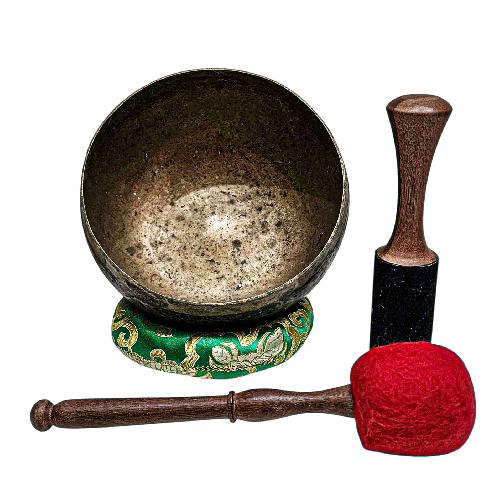 [rare Find], [kopre], Buddhist Hand Beaten Singing Bowl, Antique Finishing, [select Accessories]
