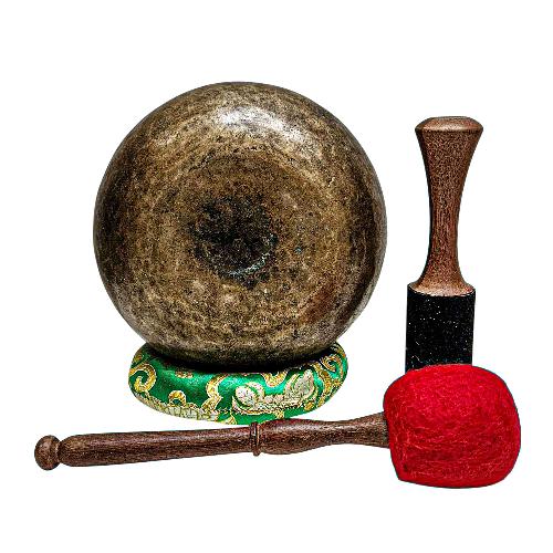 [rare Find], [kopre], Buddhist Hand Beaten Singing Bowl, Antique Finishing, [select Accessories]
