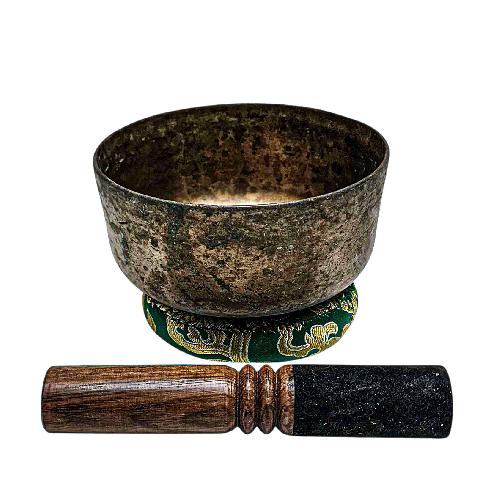 [rare Find], [thadobati], Buddhist Hand Beaten Singing Bowl, Antique Finishing, [select Accessories]
