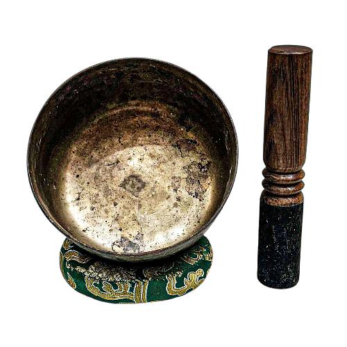 [rare Find], [thadobati], Buddhist Hand Beaten Singing Bowl, Antique Finishing, [select Accessories]