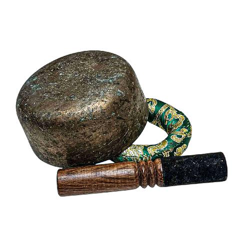[rare Find], [thadobati], Buddhist Hand Beaten Singing Bowl, Antique Finishing, [select Accessories]