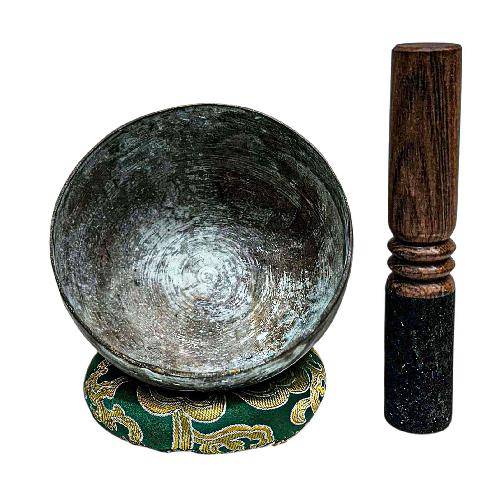 [rare Find], [thado Bati], Buddhist Hand Beaten Singing Bowl, Antique Finishing, [select Accessories]