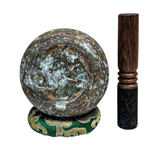 [rare Find], [thado Bati], Buddhist Hand Beaten Singing Bowl, Antique Finishing, [select Accessories]