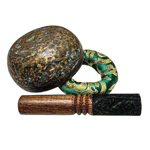 [rare Find], [kopre], Buddhist Hand Beaten Singing Bowl, Antique Finishing, [select Accessories]