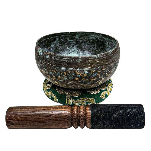 [rare Find], [kopre], Buddhist Hand Beaten Singing Bowl, Antique Finishing, [select Accessories]