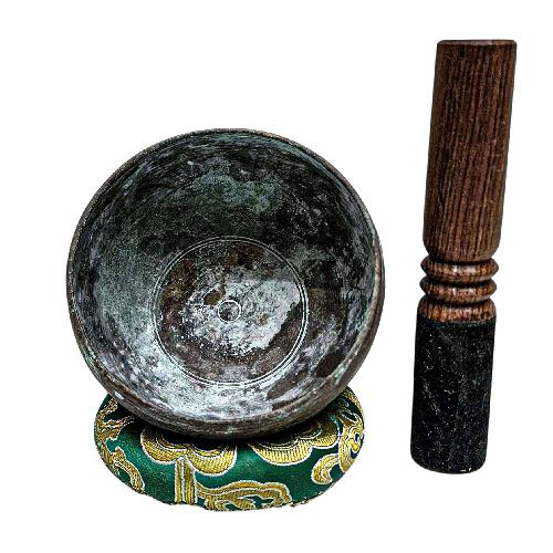 [rare Find], [kopre], Buddhist Hand Beaten Singing Bowl, Antique Finishing, [select Accessories]