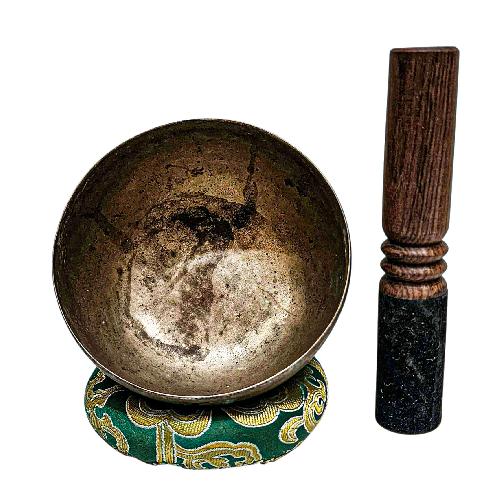 [rare Find], [kopre], Buddhist Hand Beaten Singing Bowl, Antique Finishing, [select Accessories]
