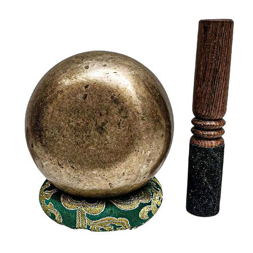 [rare Find], [kopre], Buddhist Hand Beaten Singing Bowl, Antique Finishing, [select Accessories]