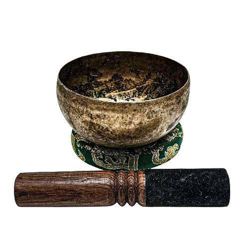 [rare Find], [kopre], Buddhist Hand Beaten Singing Bowl, Antique Finishing, [select Accessories]