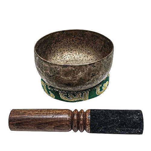 [rare Find], [thadobati], Buddhist Hand Beaten Singing Bowl, Antique Finishing, [select Accessories]