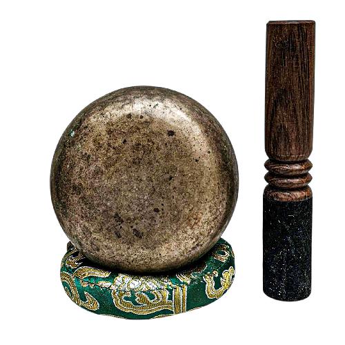 [rare Find], [thadobati], Buddhist Hand Beaten Singing Bowl, Antique Finishing, [select Accessories]