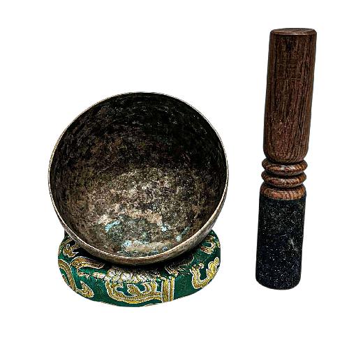 [rare Find], [kopre], Buddhist Hand Beaten Singing Bowl, Antique Finishing, [select Accessories]