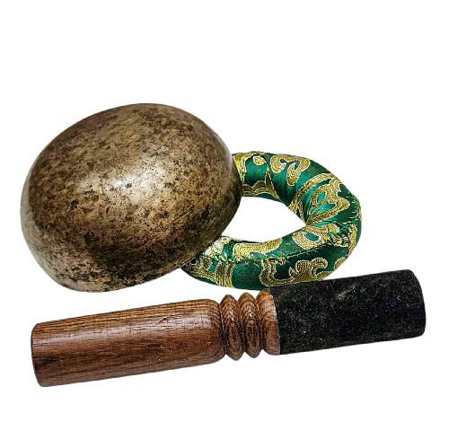 [rare Find], [kopre], Buddhist Hand Beaten Singing Bowl, Antique Finishing, [select Accessories]
