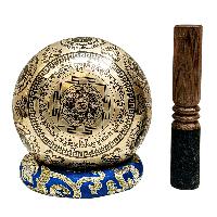 Singing Bowl, Buddhist Hand Beaten, With Fine Etching Carving, [white Tara], [select Accessories]