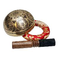 Singing Bowl, Buddhist Hand Beaten, With Fine Etching Carving, [], [select Accessories]
