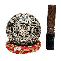 Singing Bowl, Buddhist Hand Beaten, With Fine Etching Carving, [flower], [select Accessories]