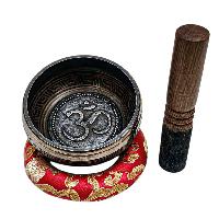 Buddhist Machine Made Singing Bowl, [mantra] Carved Inside, [select Accessories]