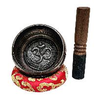 Buddhist Machine Made Singing Bowl, [mantra] Carved Inside, [select Accessories]