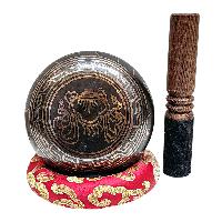 Buddhist Machine Made Singing Bowl, [mantra] Carved Inside, [select Accessories]