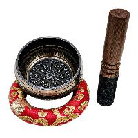 Buddhist Machine Made Singing Bowl, [mantra] Carved Inside, [select Accessories]