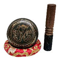 Buddhist Machine Made Singing Bowl, [mantra] Carved Inside, [select Accessories]