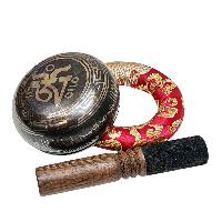 Buddhist Machine Made Singing Bowl, [mantra] Carved Inside, [select Accessories]