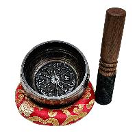 Buddhist Machine Made Singing Bowl, [mantra] Carved Inside, [select Accessories]