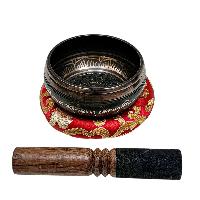 Buddhist Machine Made Singing Bowl, [mantra] Carved Inside, [select Accessories]